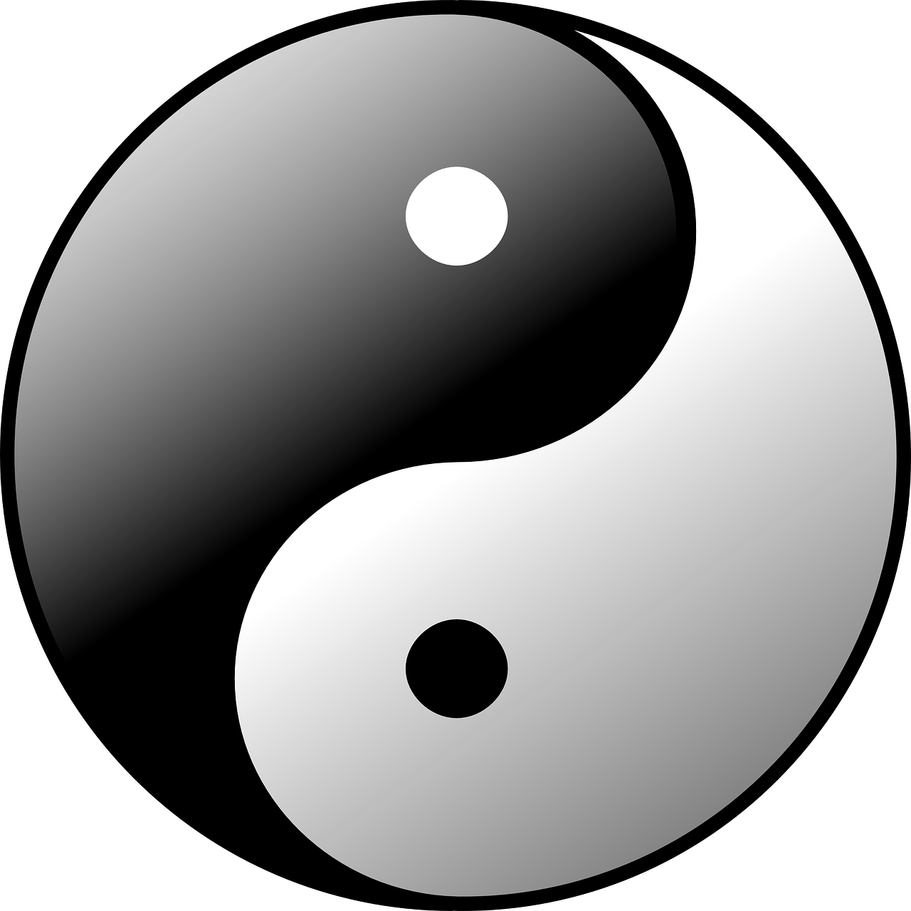 yin yang, sign, symbol